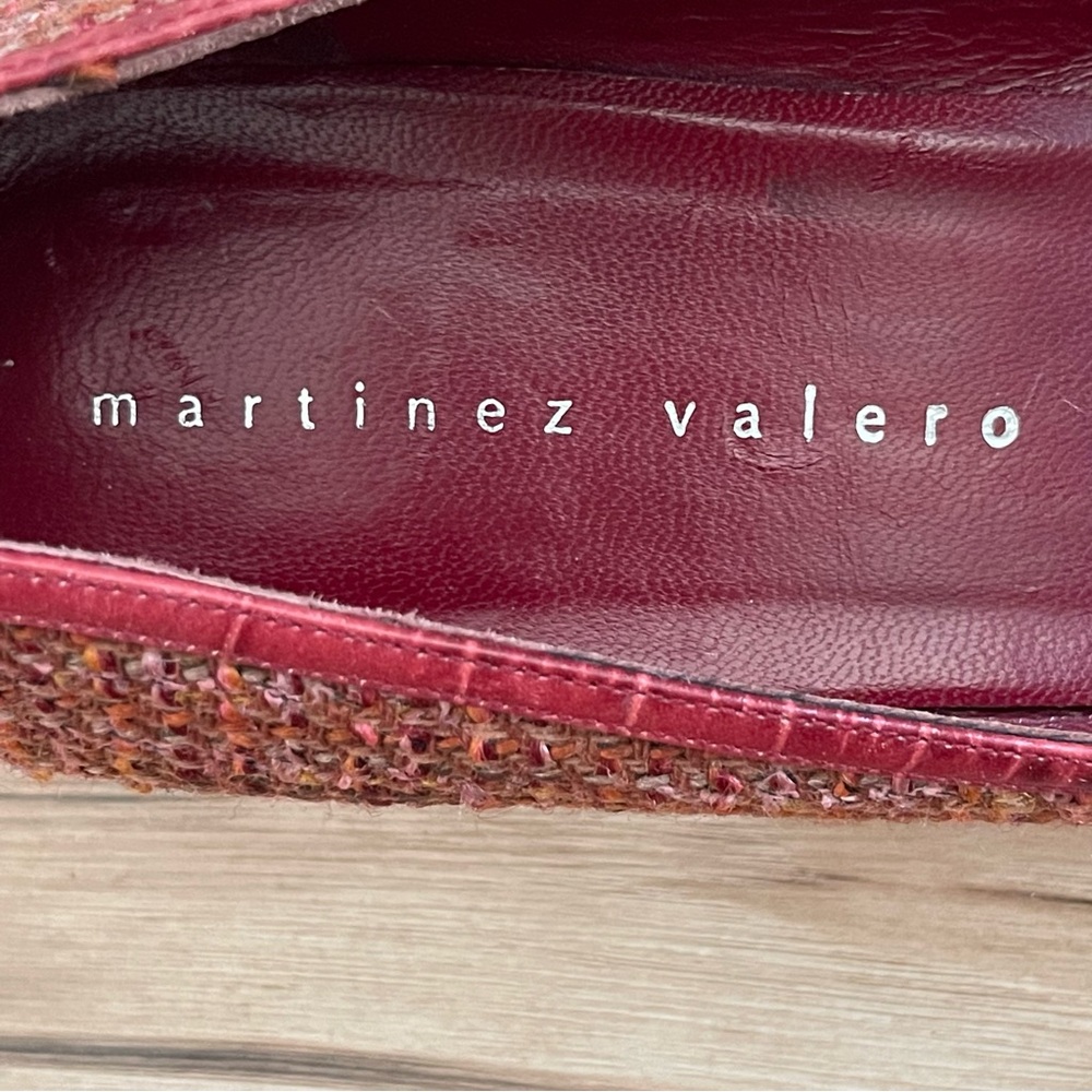 Martinez Valero Red Tweed Heels - Picture 7 of 8
